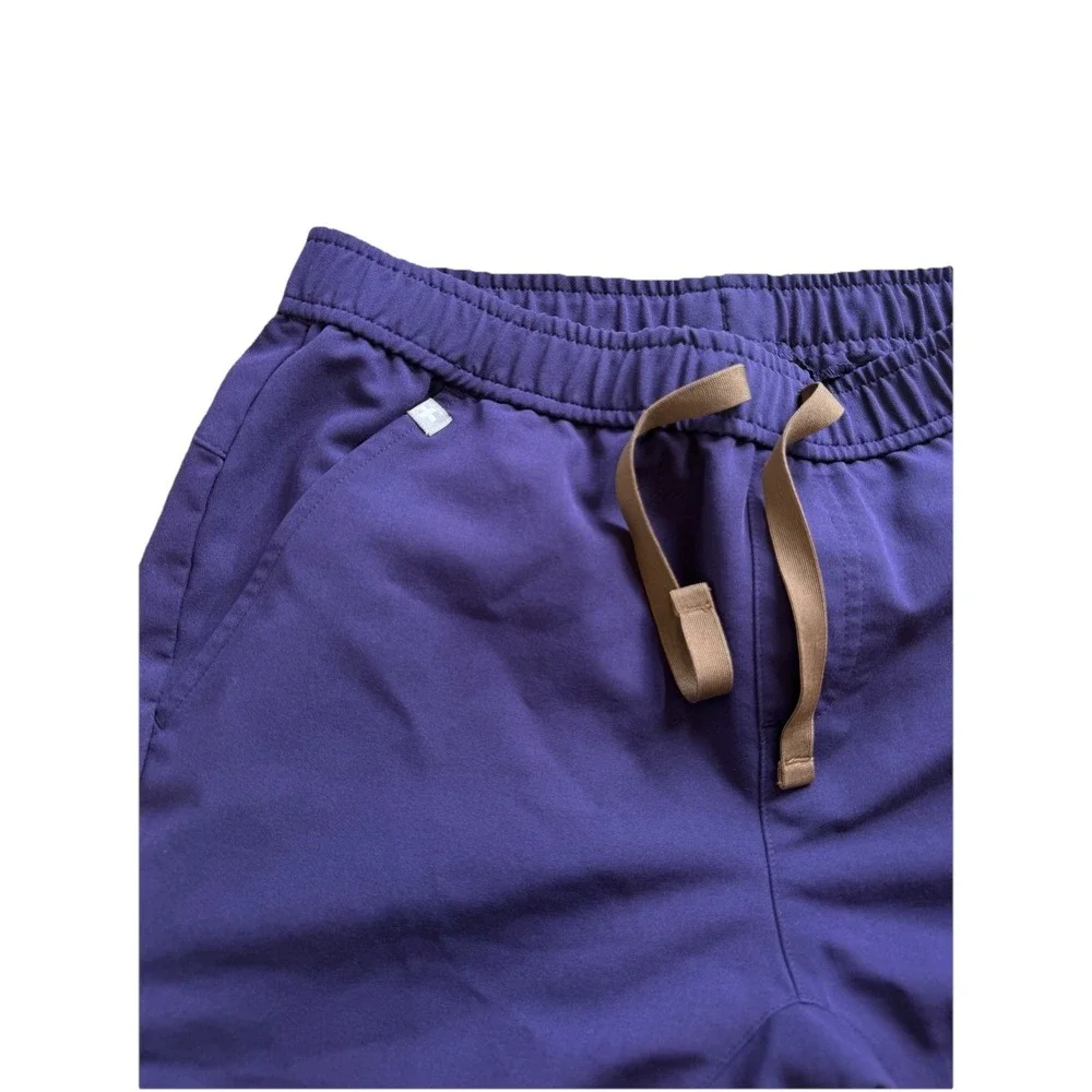 FIGS Tansen Purple Jogger Scrub Pants Men's Small Short